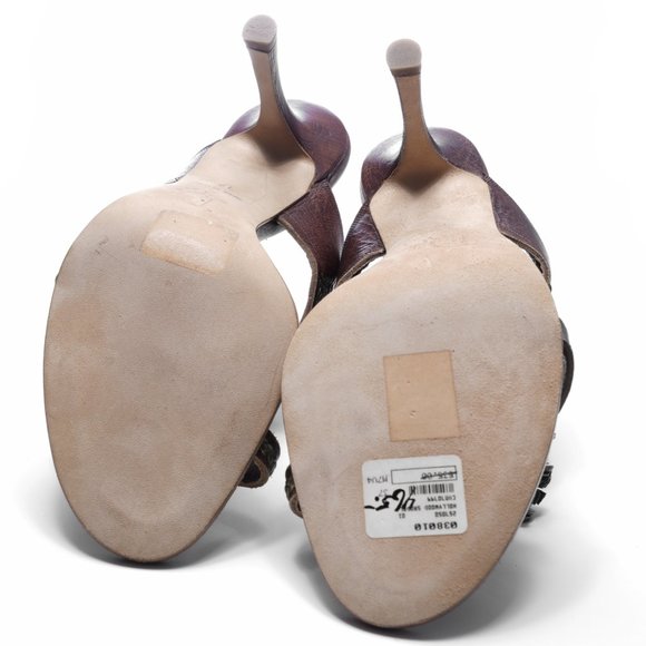 Christian Dior cracked leather Sandal/Slide sz 37 - Picture 5 of 9